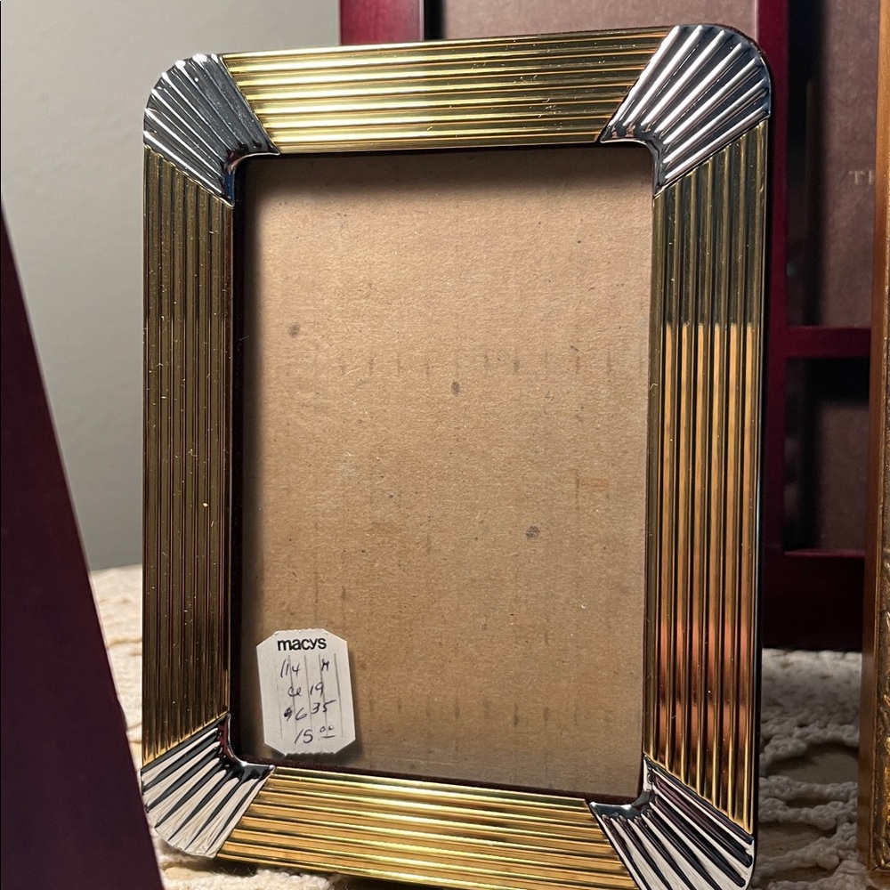 NWT Photo Frame Bundle of 4 Variety of Gold Brown Various Sizes - Picture 4 of 9